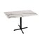 Holland Bar Stool Co 36" Tall OD211 Black Table Base 30" x 30" Foot 30" x 48" White Marble Top by the HollBar Stool Co. OD211-3036BWOD3048WM - alternate 1